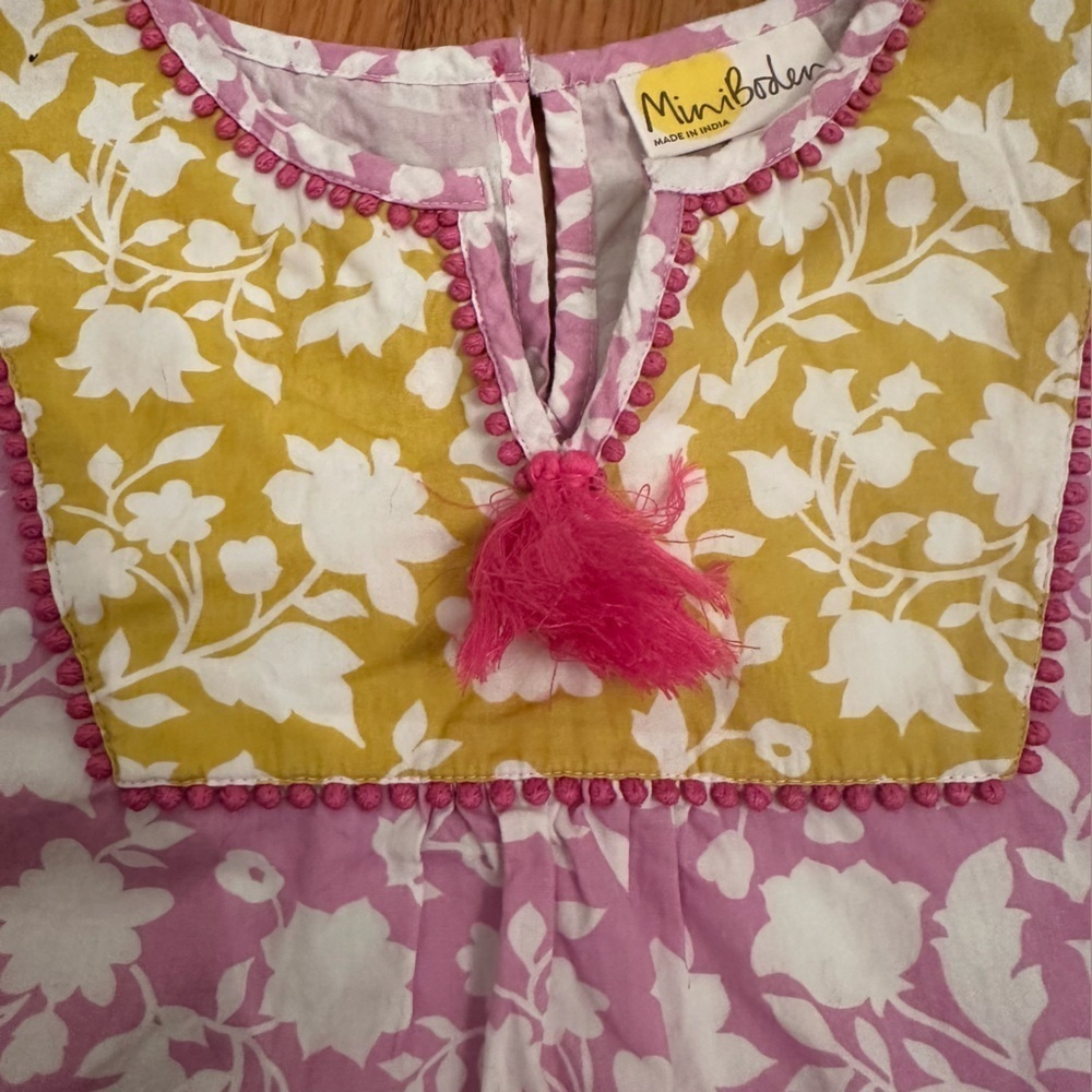 Mini Boden Floral Boho Cotton Dress Size 11-12yr #j6 - Picture 7 of 9